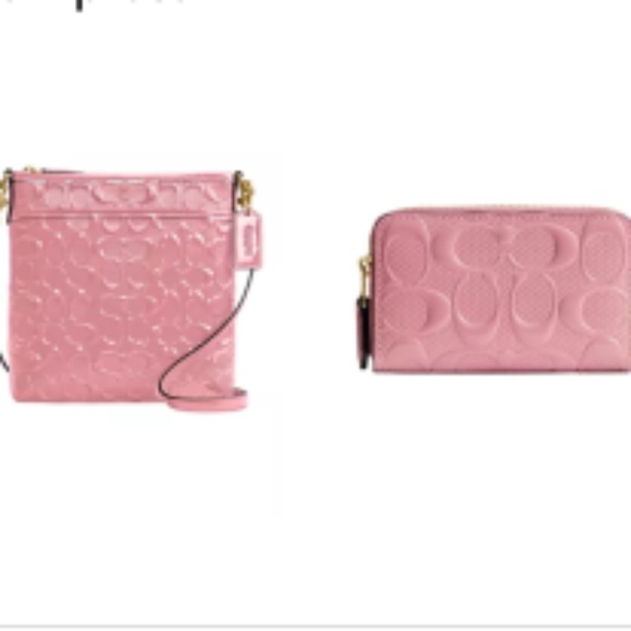 Coach "Kitt" Signature Messenger Crossbody Bag & Small Wallet Card Case Set NWT - Picture 1 of 8